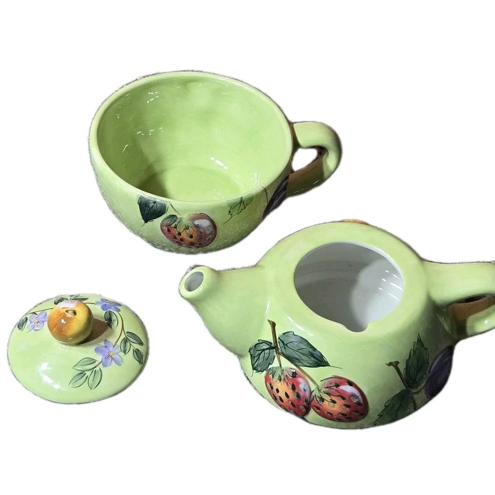 Gibson Teapot Teacup Home Fruit N Berries Tea For‎ One Claire Murray Pantryware